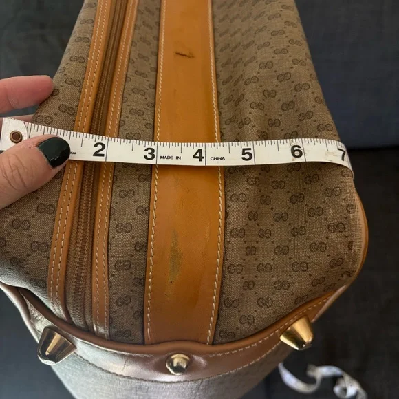 Gucci Vintage Authentic Coated Canvas Luggage Large Stripes 1980’s GG Monogram - Picture 15 of 15